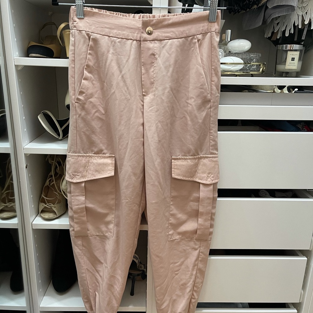 ZARA blush pink boogie pants